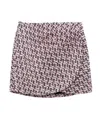 Alessandra Rich Tweed Wrap Miniskirt In Pink