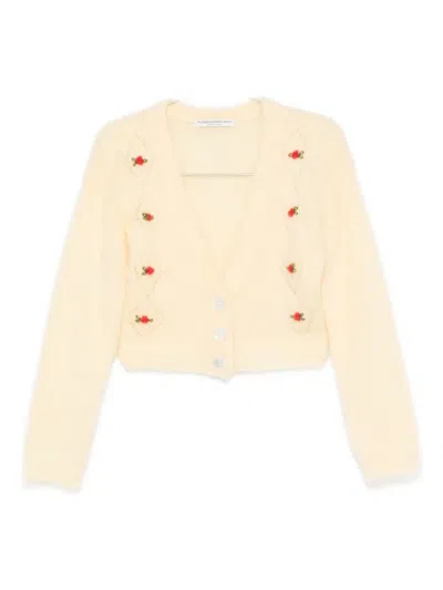 Alessandra Rich V-neck Cropped Cardigan