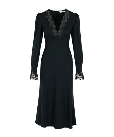Alessandra Rich V-neck Dress In Black
