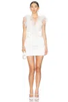Alessandra Rich V-neck Mini Dress In Ivory
