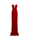 Alessandra Rich Velvet Bow-embellished Maxi Dress