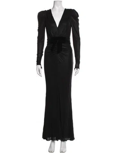 Pre-owned Alessandra Rich Vintage Long Dress In Black