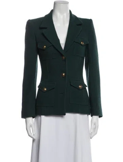 Pre-owned Alessandra Rich Virgin Wool Blazer In Green