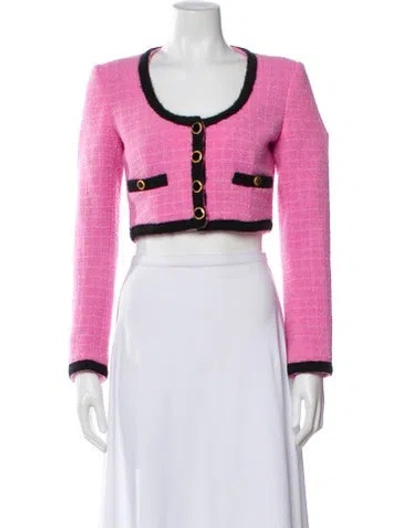 Pre-owned Alessandra Rich Virgin Wool Bolero W/ Tags In Pink