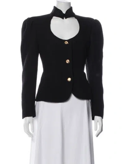 Pre-owned Alessandra Rich Virgin Wool Evening Jacket In Black