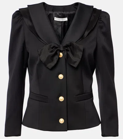 Alessandra Rich Virgin Wool Jacket In Black