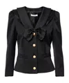 Alessandra Rich Virgin Wool Jacket In Black