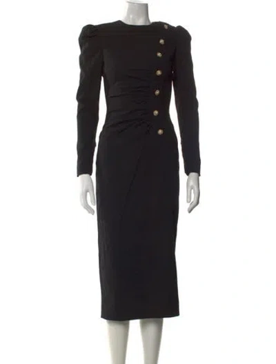 Pre-owned Alessandra Rich Virgin Wool Long Dress In Multi