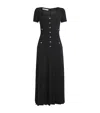Alessandra Rich Wool Dress With Button Detailing In Black