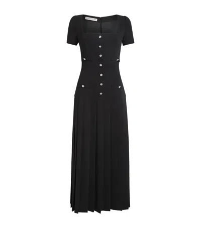 ALESSANDRA RICH VIRGIN WOOL MIDI DRESS