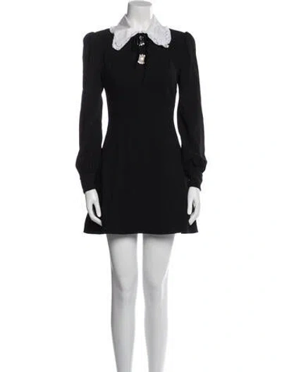 Pre-owned Alessandra Rich Virgin Wool Mini Dress In Multi