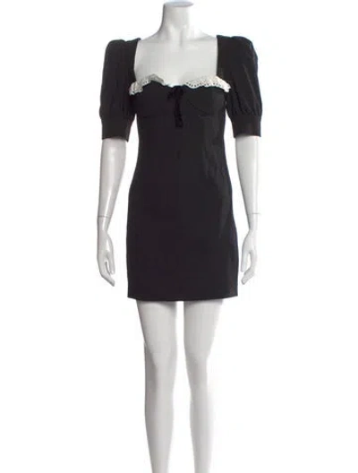Pre-owned Alessandra Rich Virgin Wool Mini Dress In Multi