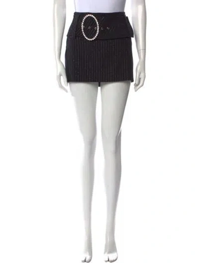 Pre-owned Alessandra Rich Virgin Wool Mini Skirt In Multi