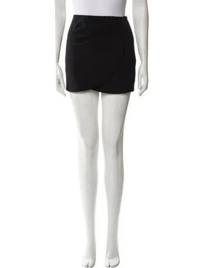 Pre-owned Alessandra Rich Virgin Wool Mini Skirt W/ Tags In Black