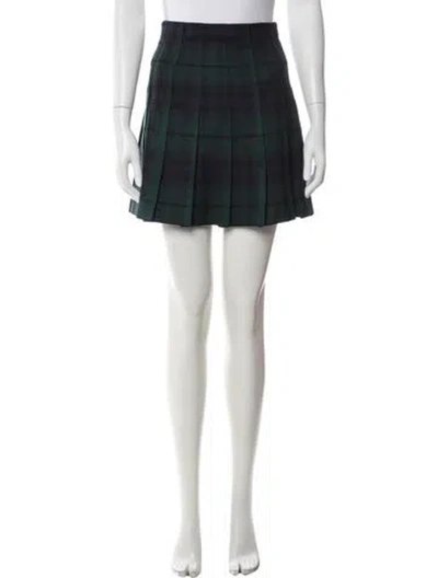 Pre-owned Alessandra Rich Virgin Wool Mini Skirt In White