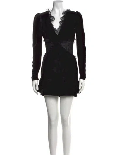 Pre-owned Alessandra Rich V-neck Mini Dress In Multi