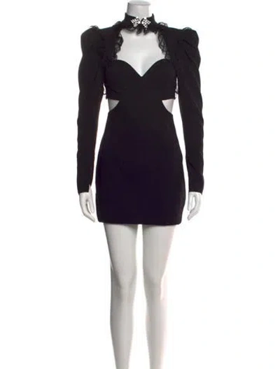 Pre-owned Alessandra Rich V-neck Mini Dress In Multi