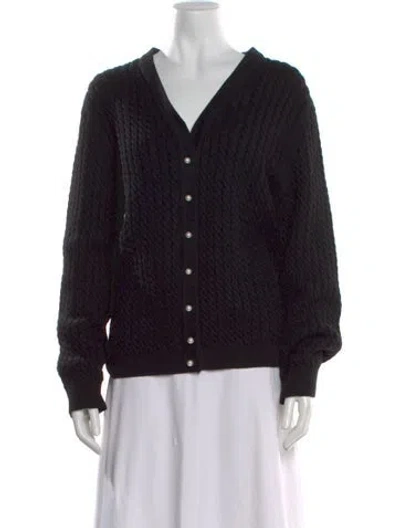Pre-owned Alessandra Rich V-neck Sweater In Black