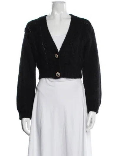 Pre-owned Alessandra Rich V-neck Sweater In Black