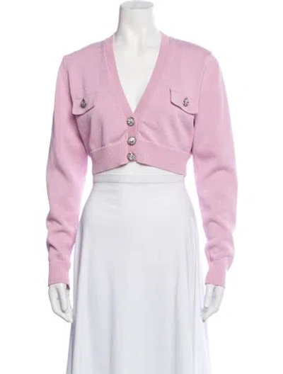 Pre-owned Alessandra Rich V-neck Sweater In Pink