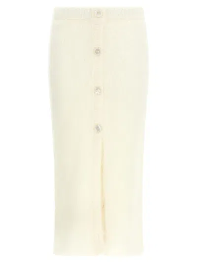 ALESSANDRA RICH WHITE CARDED SKIRT