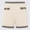 Alessandra Rich White Cotton Shorts