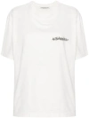 Alessandra Rich Crystal-embellished Graphic-print T-shirt In White