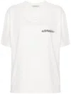 Alessandra Rich T-shirt Oversize In Cotone Bianco Donna In White