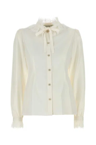 Alessandra Rich White Poplin Shirt