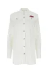 Alessandra Rich Logo Patch Mini Dress In White