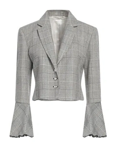 Alessandra Rich Woman Blazer Black Size 6 Virgin Wool