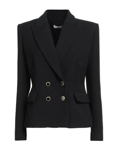 ALESSANDRA RICH ALESSANDRA RICH WOMAN BLAZER BLACK SIZE 8 WOOL
