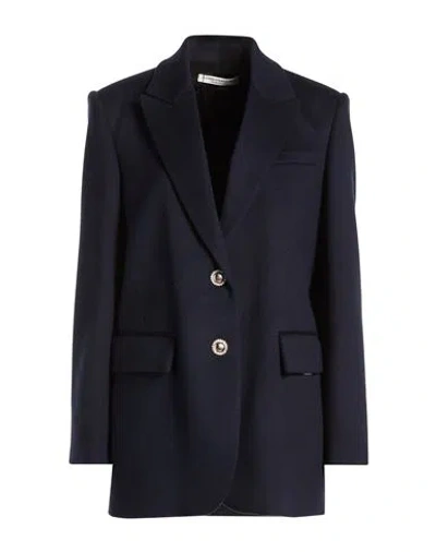 Alessandra Rich Woman Blazer Midnight Blue Size 8 Virgin Wool, Cashmere