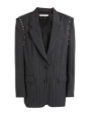 Alessandra Rich Woman Blazer Charcoal Size 4 Virgin Wool, Elastane, Silk In Grey