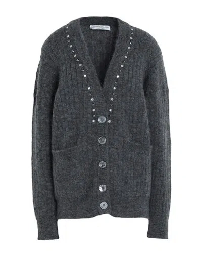 ALESSANDRA RICH ALESSANDRA RICH WOMAN CARDIGAN LEAD SIZE 6 VIRGIN WOOL, WOOL, POLYAMIDE