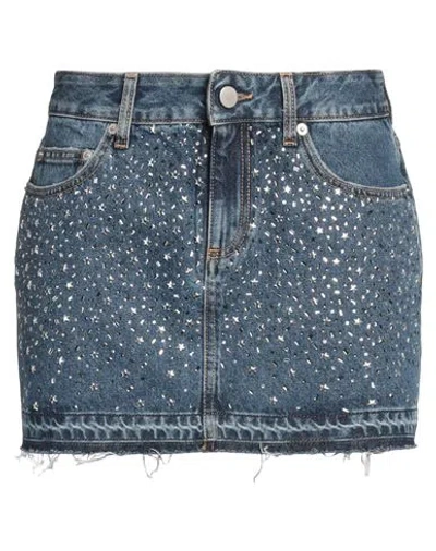 ALESSANDRA RICH ALESSANDRA RICH WOMAN DENIM SKIRT BLUE SIZE 27 COTTON