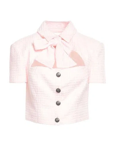 ALESSANDRA RICH ALESSANDRA RICH WOMAN JACKET PINK SIZE 8 POLYAMIDE, POLYESTER