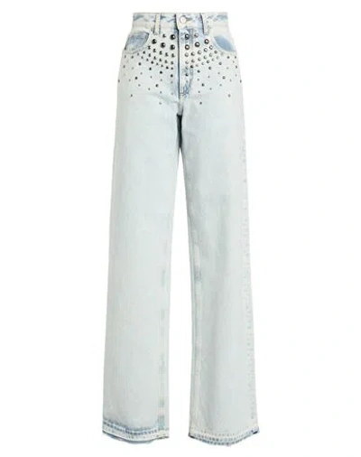 Alessandra Rich Woman Jeans Blue Size 26 Cotton
