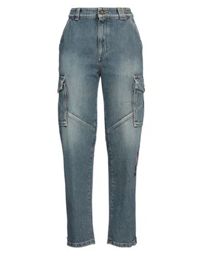 Alessandra Rich Woman Denim Pants Blue Size 28 Cotton