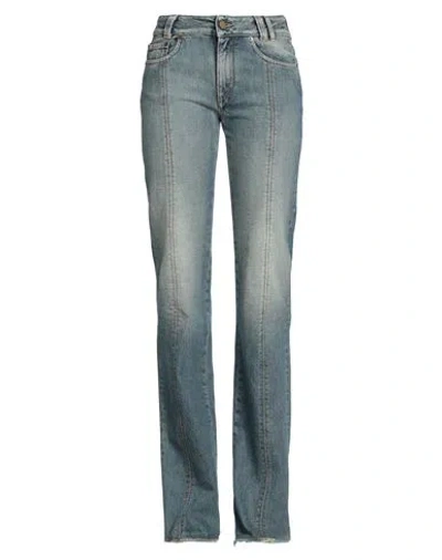 Alessandra Rich Woman Denim Pants Blue Size 27 Cotton
