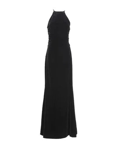 Alessandra Rich Woman Maxi Dress Black Size 2 Viscose, Silk, Elastane
