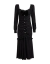 Alessandra Rich Woman Midi Dress Black Size 4 Silk In Black