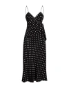 Alessandra Rich Women's Polka Dot Slip Dress With Studs And Rhinestones In Black