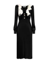 Alessandra Rich Velvet Midi Dress In Black