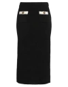 Alessandra Rich Woman Midi Skirt Black Size 8 Alpaca Wool, Polyamide, Virgin Wool In Black