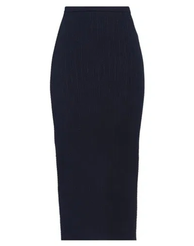 Alessandra Rich Woman Midi Skirt Midnight Blue Size 6 Cotton, Polyamide, Elastane