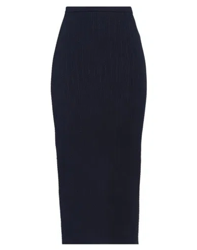 ALESSANDRA RICH ALESSANDRA RICH WOMAN MIDI SKIRT MIDNIGHT BLUE SIZE 6 COTTON, POLYAMIDE, ELASTANE