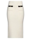 Alessandra Rich Woman Midi Skirt Off White Size 4 Alpaca Wool, Polyamide, Virgin Wool In Neutral