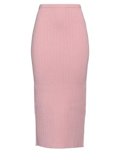 Alessandra Rich Woman Midi Skirt Pink Size 4 Cotton, Polyamide, Elastane