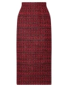 Alessandra Rich Woman Midi Skirt Red Size 10 Synthetic Fibers, Virgin Wool, Cotton, Metallic Polyest In Red